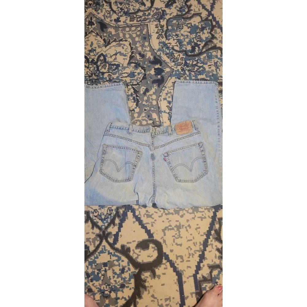 Vintage 90s Levi's 550 Jeans Mens 38x30 Blue Denim Light Wash Regular Relaxed